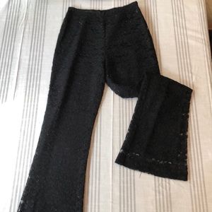 Beaded, black flared pants